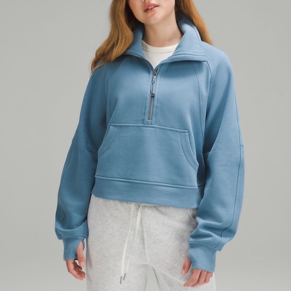 lululemon athletica Tops - Scuba Oversized Funnel Neck Half Zip M/L